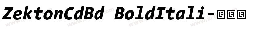 ZektonCdBd BoldItali字体转换